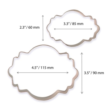 Cookie Cutter Set/2 - Plaque Style 4